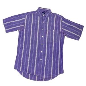 Royal British Tailors of Bombay Cotton Short Sleeve Button Up Shirt Sz M EUC